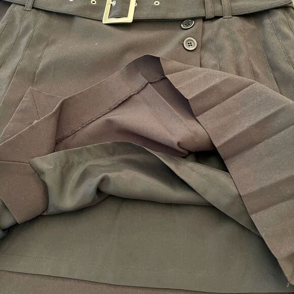 NWT ESPRIT Pleated Wrap Belted Mini Skirt 11/12 - Picture 14 of 15